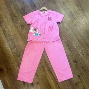 Disney Minnie Mouse 2 Pieces Set Pajama Pants Size XL